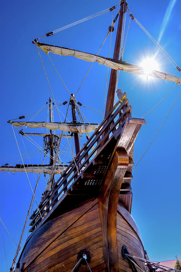 Ship Photograph -  Nao Trinidad Wooden Ship by Black Sails Creatives LLC