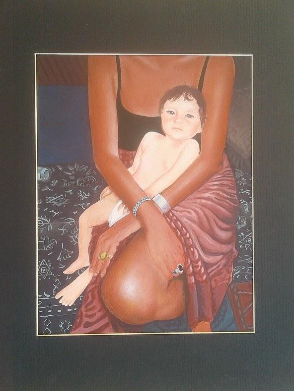 Madonna and Child--Naomi and Ezra Painting by James RODERICK