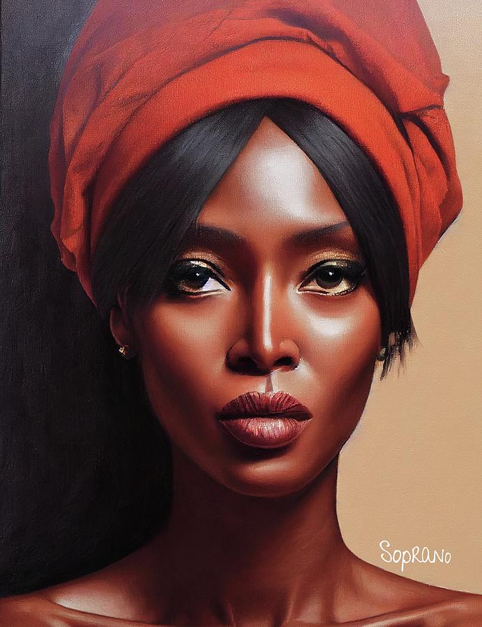 Naomi Campbell II Painting by Michael Soprano | Pixels