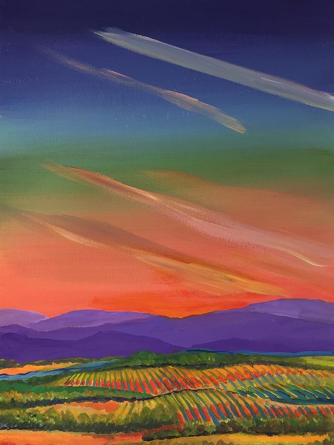 Napa Dusk Painting by Jessel Miller - Fine Art America