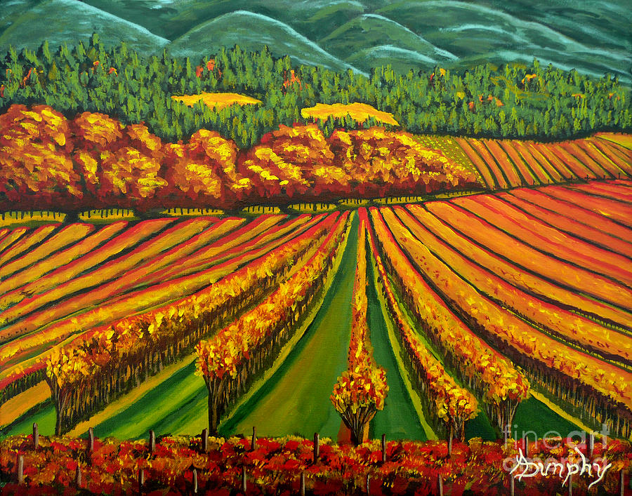 Napa Valley Vineyards Painting by Anthony Dunphy | Fine Art America