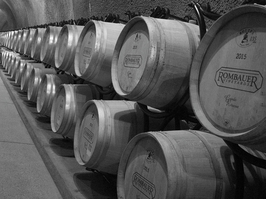 Napa Wine Barrels in Cellar Photograph by Shane Kelly