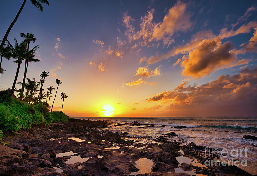 Napili Bay Maui At Sunset Photograph by Michele Hancock Photography