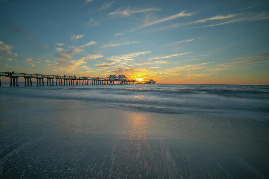 Naples Pier sunset 2021 Photograph by Joey Waves - Fine Art America