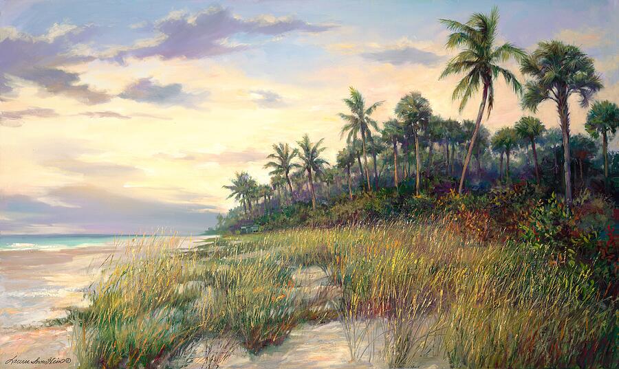 Sunset Painting - Naples Sunset by Laurie Snow Hein