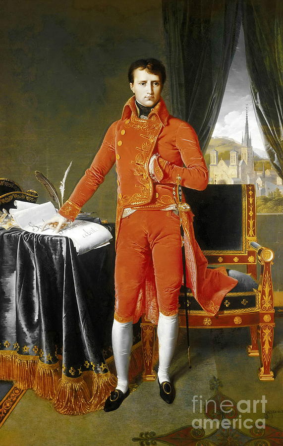 Napoleon Bonaparte in the Uniform of the First Consul Painting by Jean-Auguste-Dominique Ingres