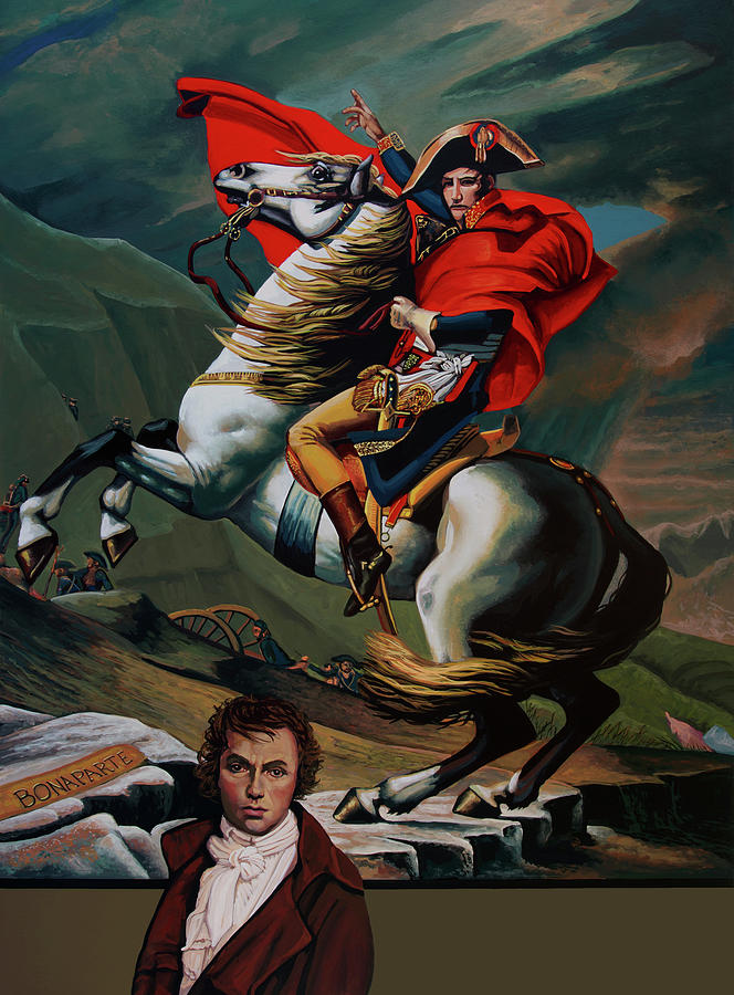 Mountain Painting - Napoleon by Jacques-Louis David Painting by Paul Meijering