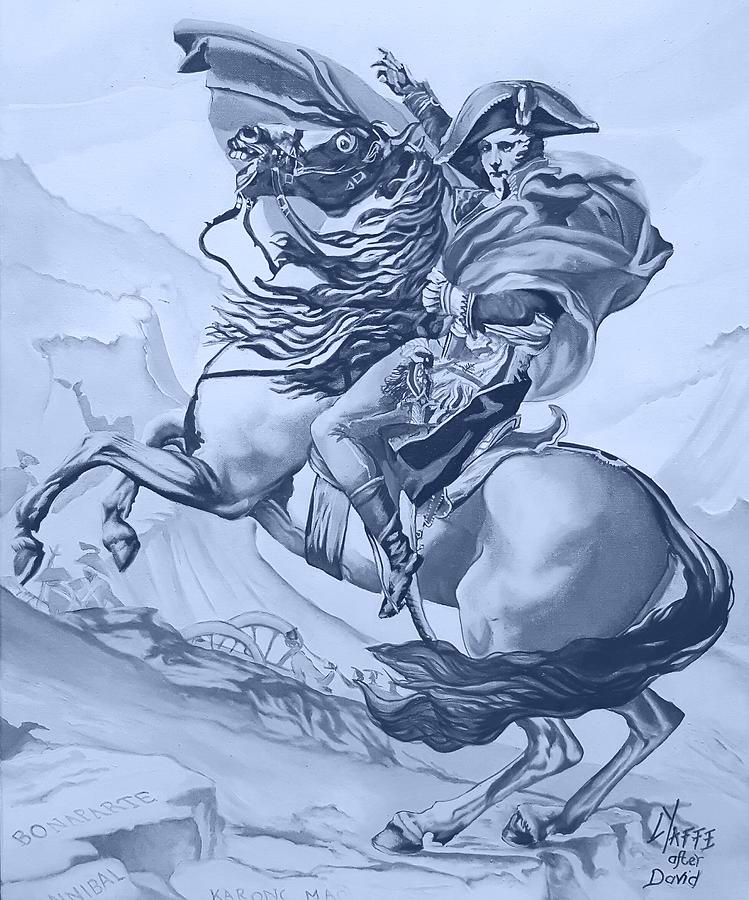 Napoleon Crossing The Alps Painting By Loraine Yaffe Fine Art America   Napoleon Crossing The Alps Loraine Yaffe 