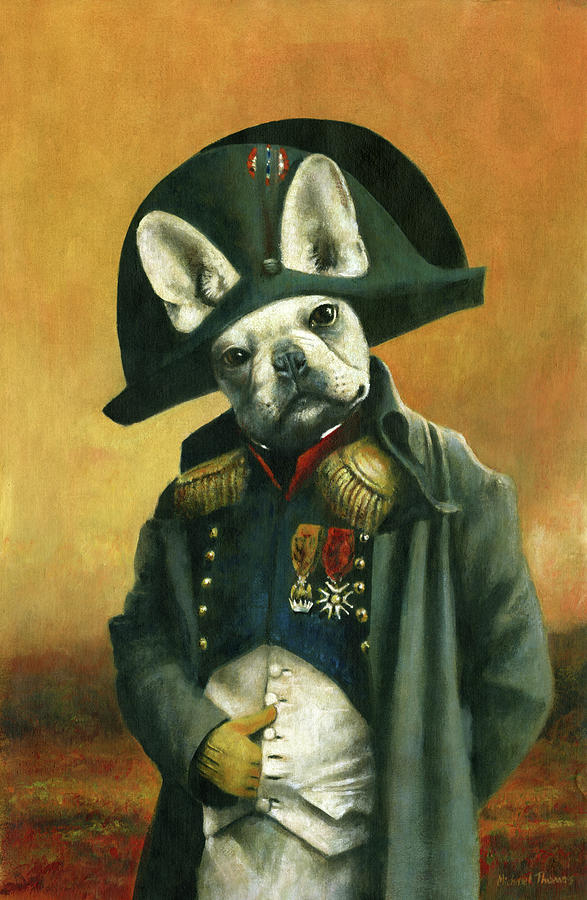 Napoleon French Bulldog Painting