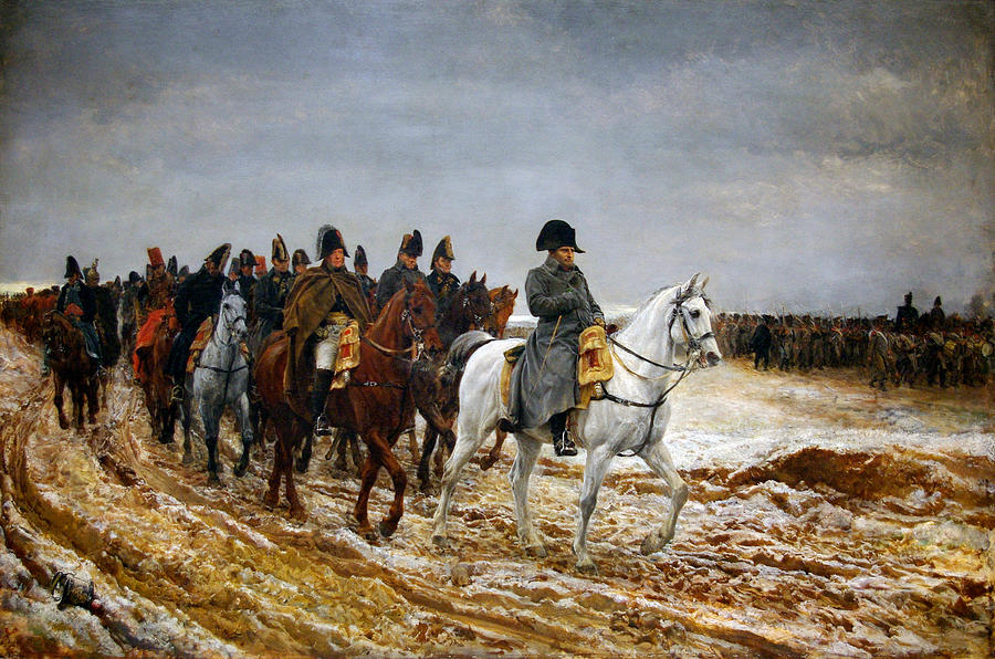 Napoleon Returning From Soissons After The Battle Of Laon Painting by War Is Hell Store