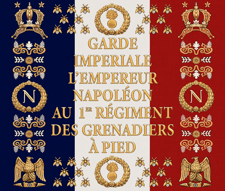 Napoleonic French quot1er Garde flag Comforter Painting by Morris Evans ...