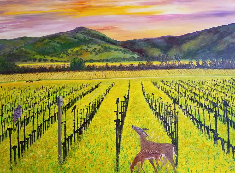 Nappa valley vineyards Painting by Allio Jenny Nappa valley vineyards Painting by Allio Jenny