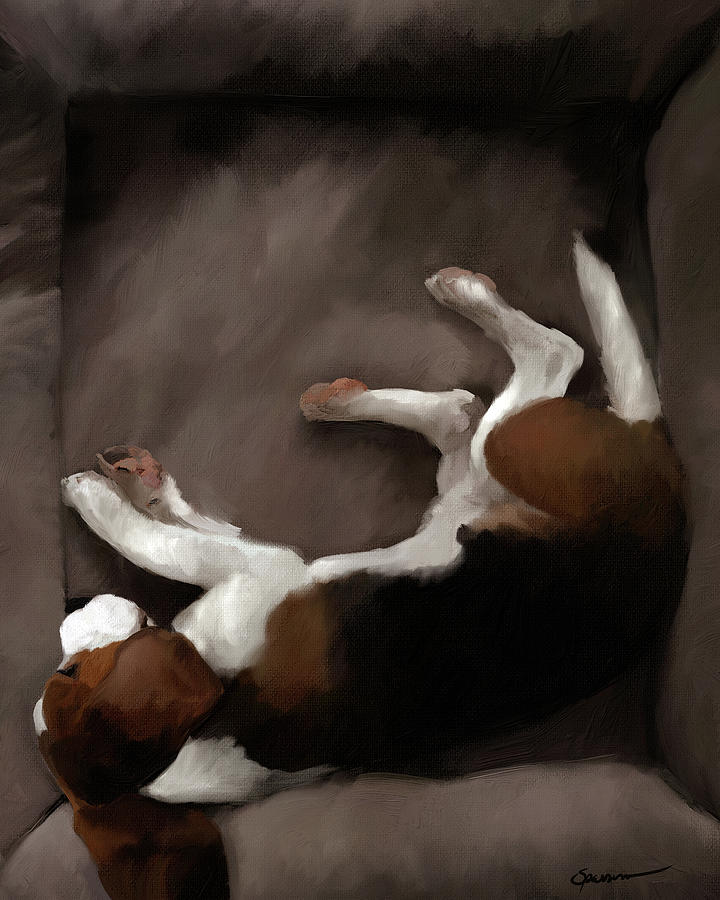 Napping Position Painting by Mary Sparrow