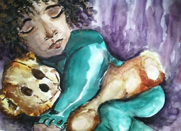 Naptime Painting by Angie ONeal