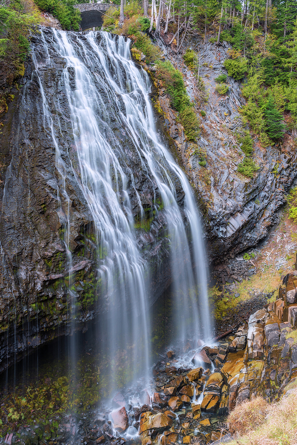 Narada Falls in Autumn Photograph by Loree Johnson
