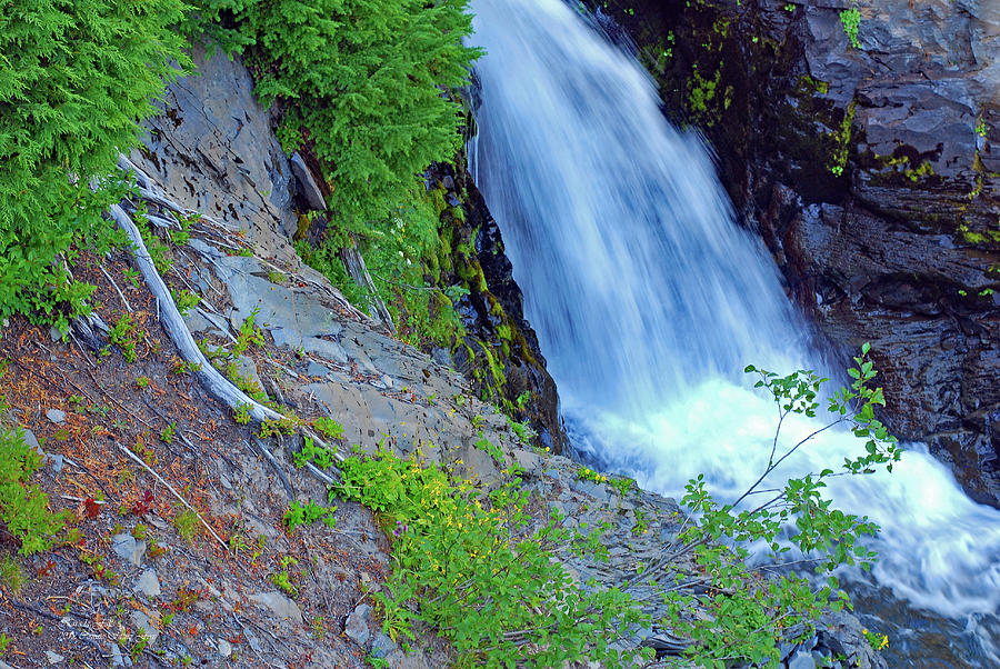 Narada Falls - Mount Rainier National Park Photograph by Connie Fox