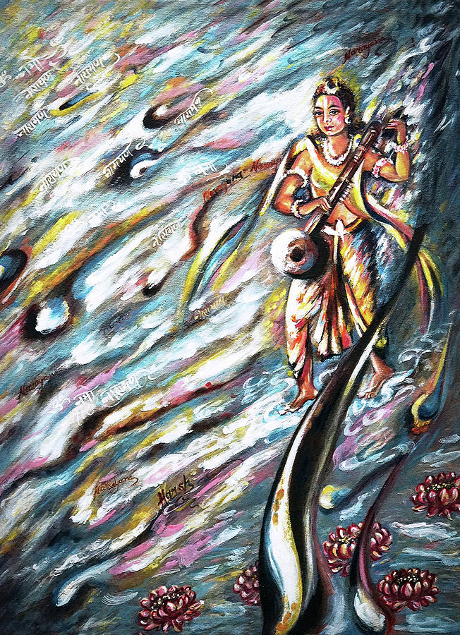Abstract Painting - Narada Muni by Harsh Malik