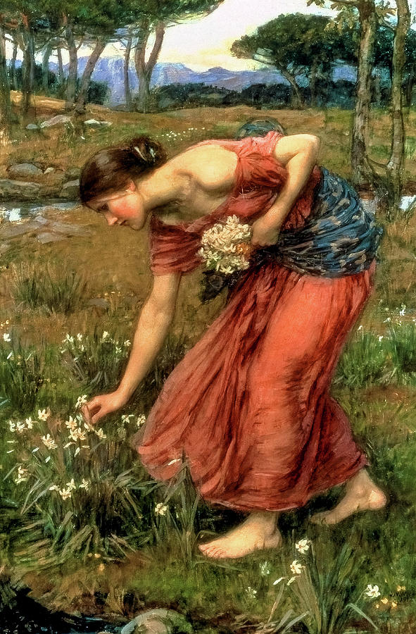 John William Waterhouse Painting - Narcissus, 1912 by John William Waterhouse