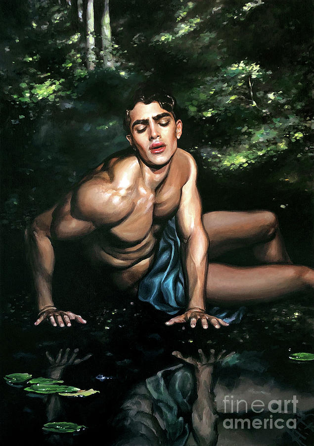 Greek Painting - Narcissus by Ali Franco