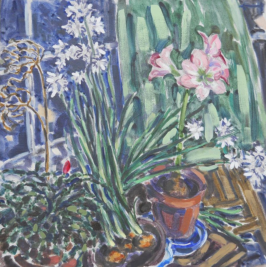 Narcissus Painting - Narcissus, Amaryllis by Thomas Dans Narcissus Painting - Narcissus, Amaryllis by Thomas Dans