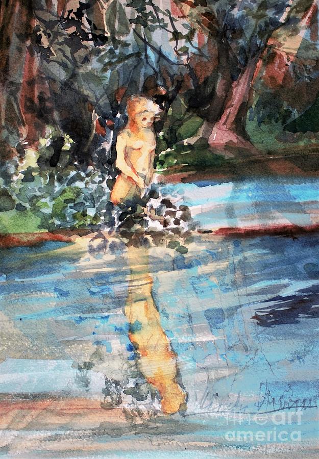 Narcissus Twin Sister Painting by Mindy Newman
