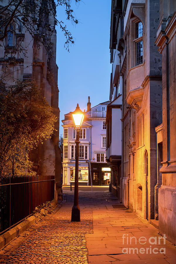Narnia Lamp Post along St Marys Passage Oxford at Dawn Photograph by Tim Gainey