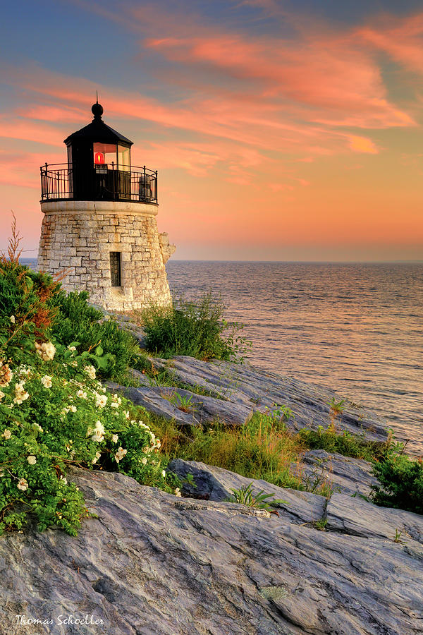 Narragansett Bay Lighthouse Photograph by Photos by Thom - Thomas Schoeller Photography