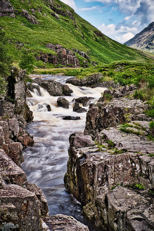 Narrow River In Glen Etive - Scotland Photograph by Stuart Litoff