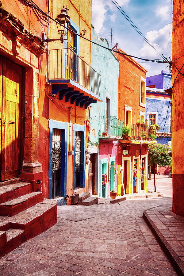Narrow street in Guanajuato, Mexico Photograph by Tatiana Travelways