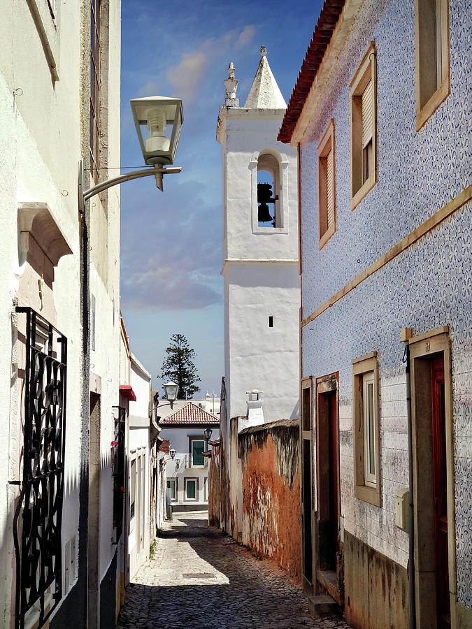Architecture Photograph - Narrow Street in Tavira - Portugal by Barry O Carroll