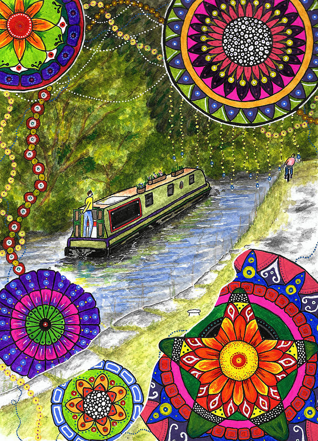 Narrowboat Dreams Painting by Gemma Reece-Holloway
