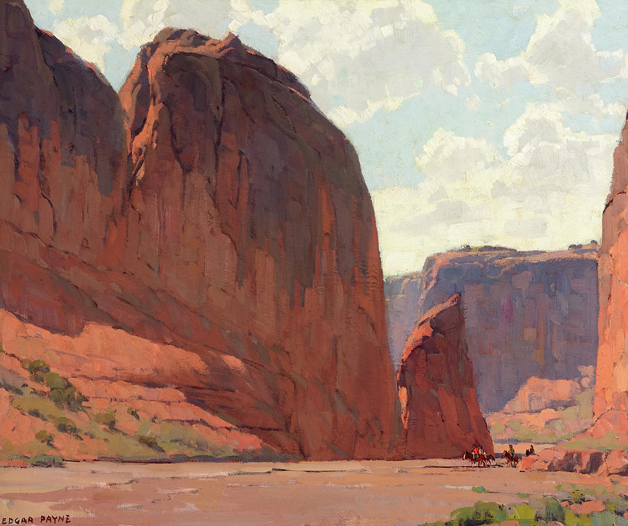 Narrows, Canyon de Chelly, Arizona Painting by Edgar Payne - Fine Art ...