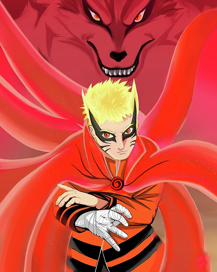 Naruto Baryon Mode Digital Art By Lac Lac Fine Art America