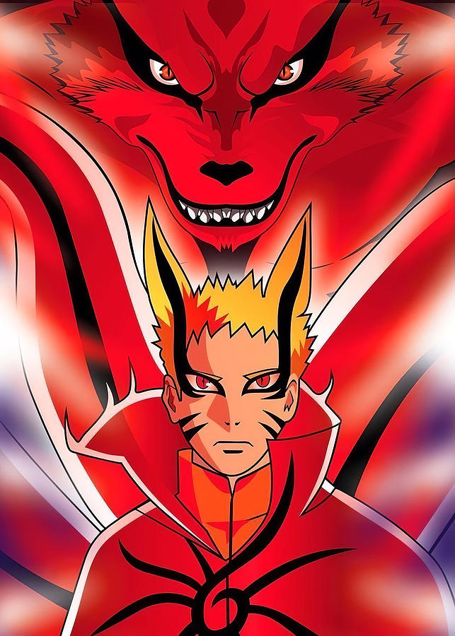 Naruto Baryon Mode Kurama Digital Art by Nguyen Hai - Fine Art America