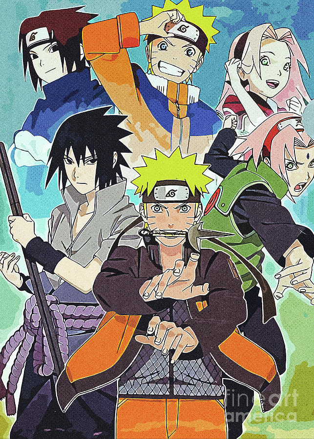 Naruto Characters Painting by Kun Funny - Fine Art America