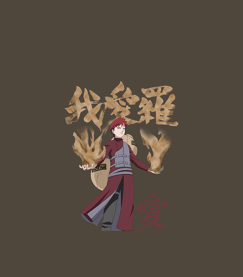 Naruto Shippuden Gaara Kanji Digital Art by Mateus Raven