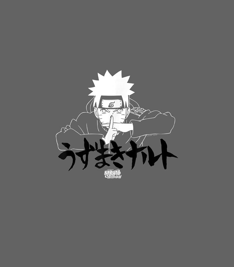 Naruto Shippuden Linear Naruto Jutsu with Kanji ch Digital Art by ...