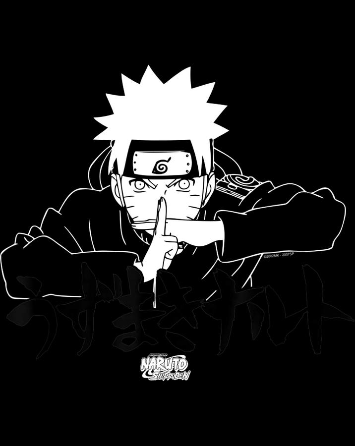 Naruto Shippuden Linear Naruto Jutsu With Kanji Digital Art By Khachik Ashkaryan