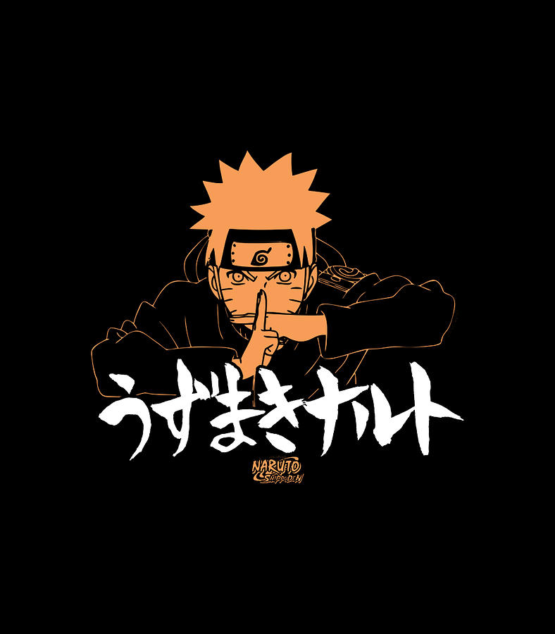 Naruto Shippuden Linear Naruto Jutsu with Kanji Digital Art by Thanh Nguyen