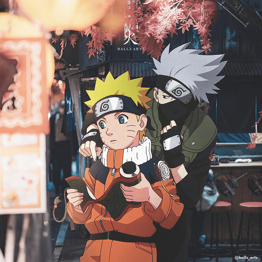 Kakashi Hatake Naruto Uzumaki - Illustrations ART street