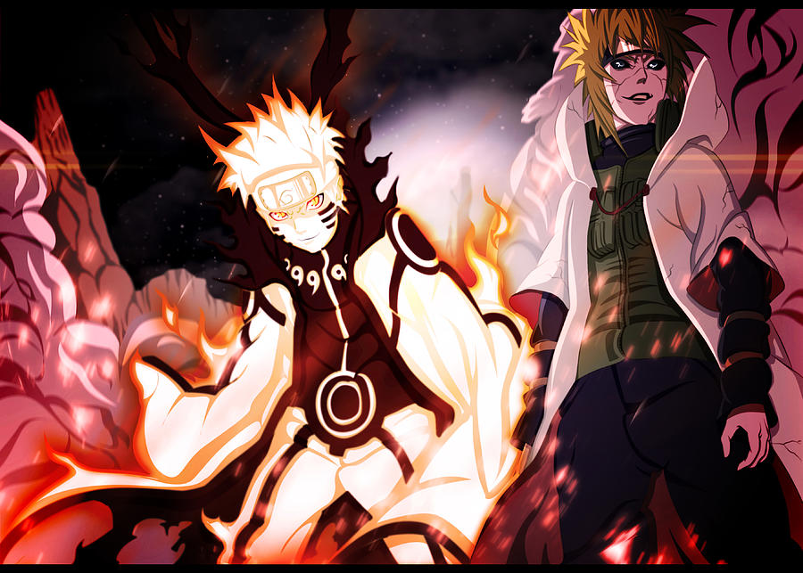 Naruto Uzumaki Minato Namikaze Blonde Sage of Six Paths Digital Art by ...