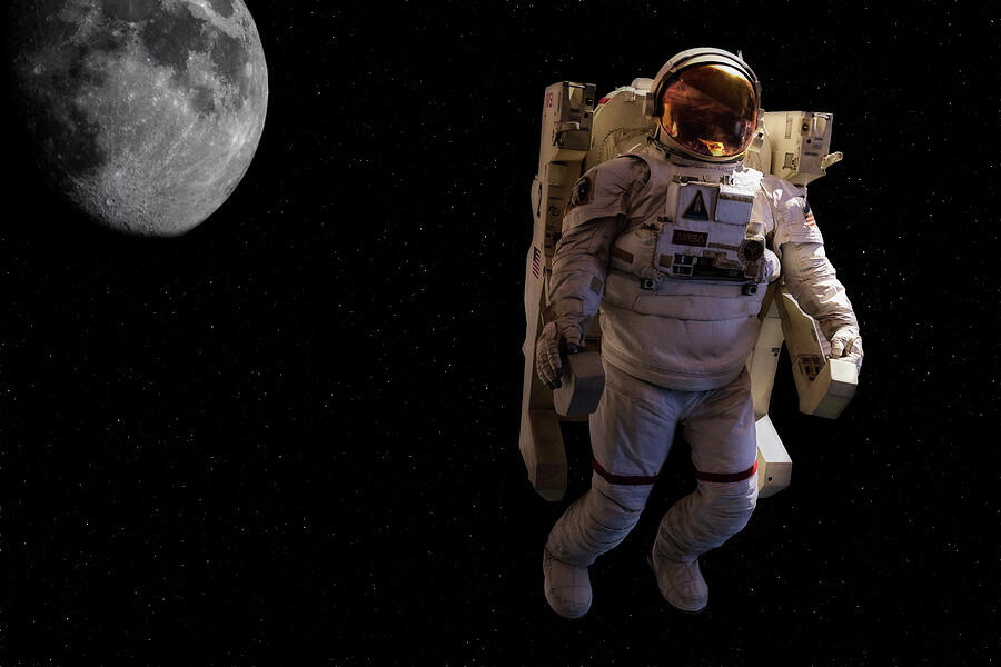 Nasa Astronaut Space Walk - Moon Photograph by Jason Politte Nasa Astronaut Space Walk - Moon Photograph by Jason Politte