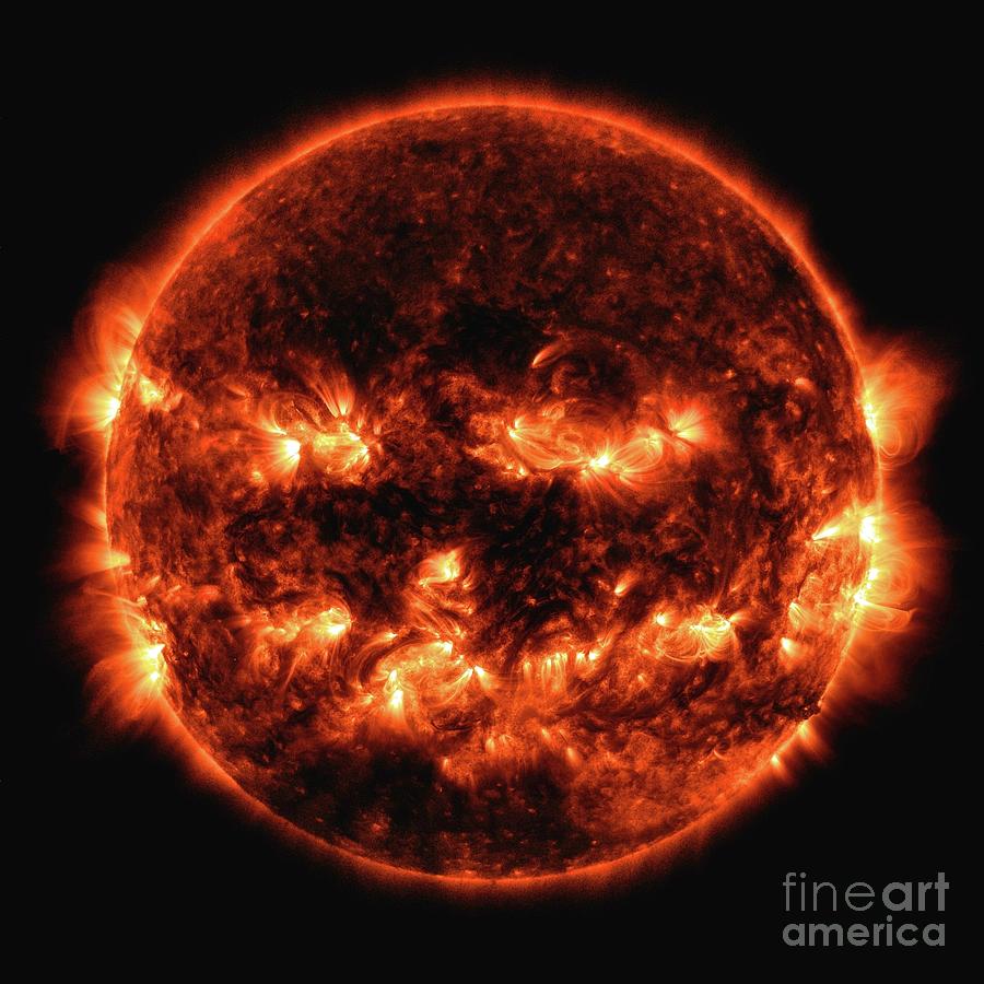 NASA Our Halloween JackOLantern Face Sun Photograph by Rose Santuci-Sofranko