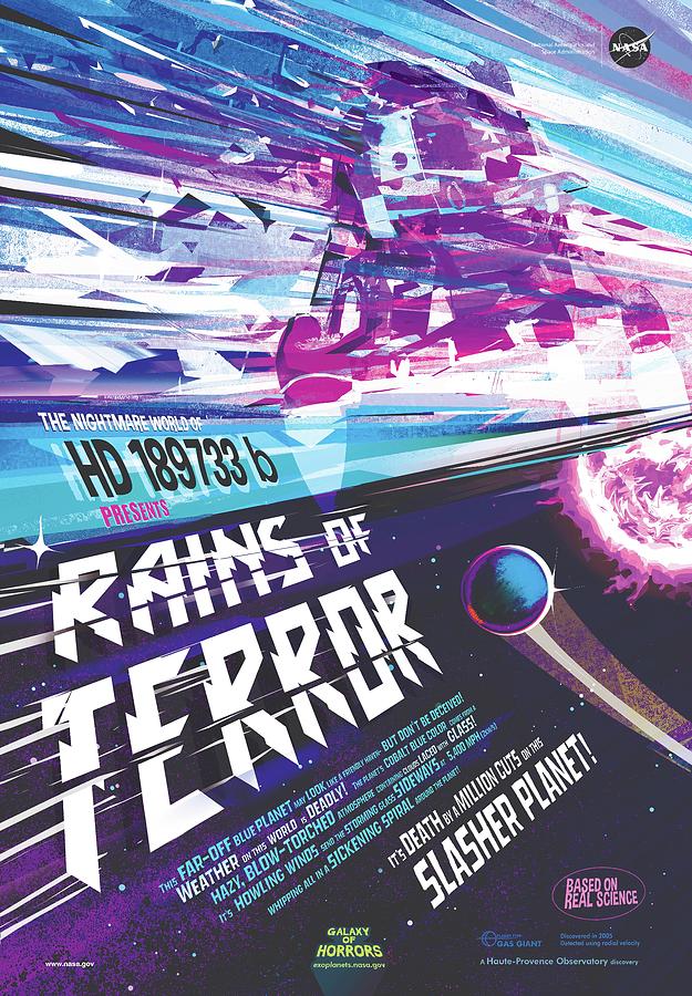 Space Drawing - NASA Rains of Terror Poster by N A S A