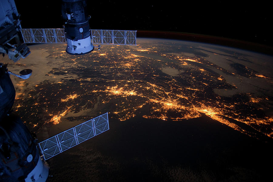 Nasa Photograph - NASA Space Flight ISS by Nasa