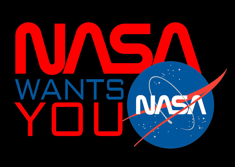 NASA Wants You Rubino Rise Space Tee Tees T-Shirt Painting by Tony Rubino