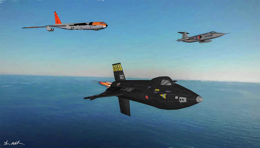 Nasa X-15 In Flight - Art Digital Art