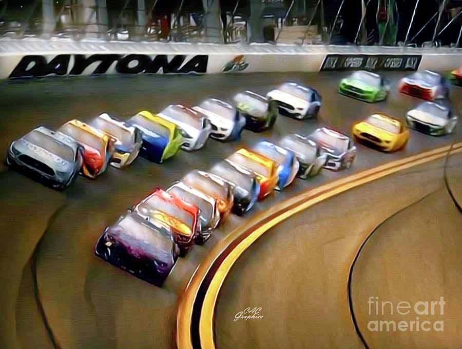 NASCAR Daytona 2 Digital Art by CAC Graphics