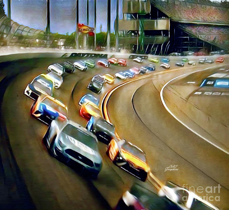 NASCAR Daytona Digital Art by CAC Graphics
