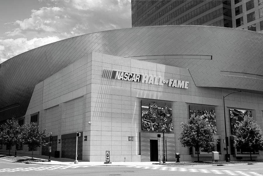 NASCAR Hall of Fame Charlotte BW Photograph by Bob Pardue